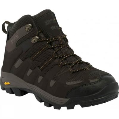 Botas Regatta Burrell Mid Walking Hombre - Gris Oscuro - Chile OMG356840